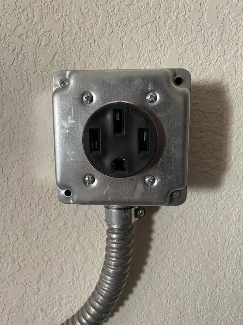 NEMA 14-50 outlet installed for Electrical Panel Upgrade in Redding
